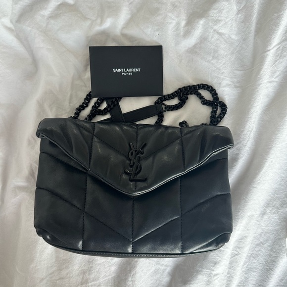 YSL Saint Laurent Black Toy Puffer Bag. - Picture 2 of 13
